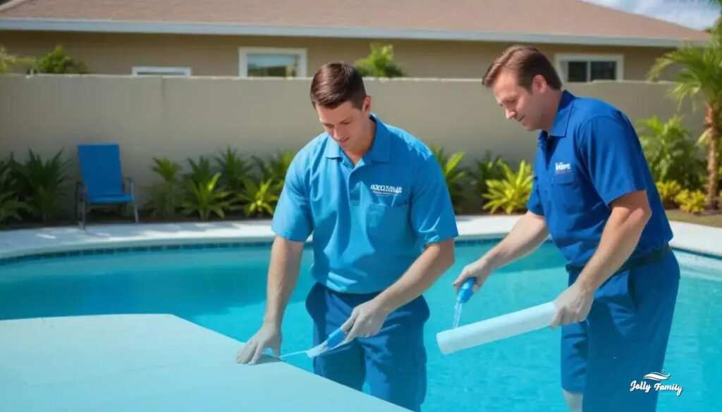 residential pool maintenance Kissimmee; Jolly Family keeps your pool clear fast