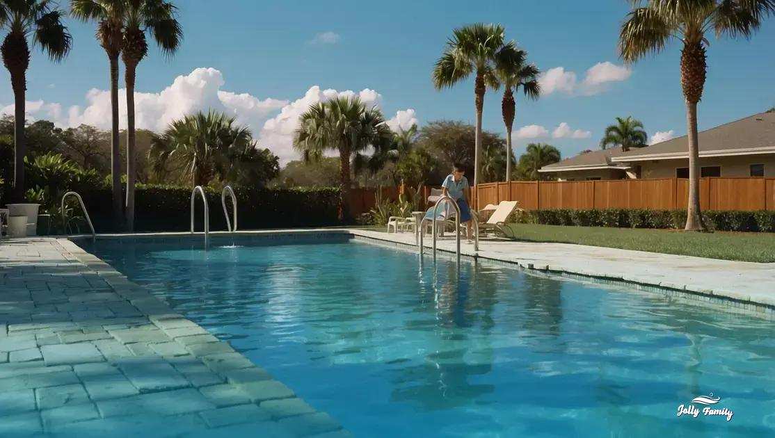 seasonal tips for Florida pools: heat, rain and algae control