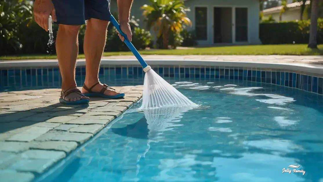 weekly maintenance checklist: brushing, skimming and vacuuming