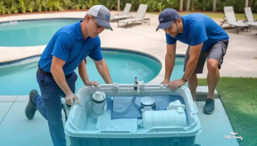 pool filter not keeping water clean; Jolly Family explains causes and fast fixes